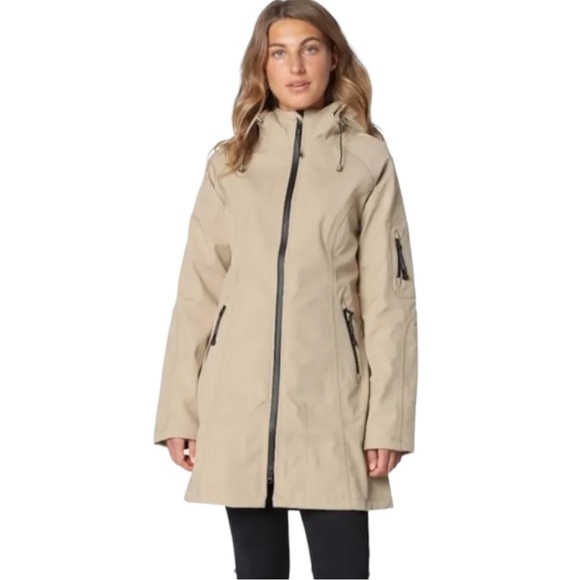 Isle Jacobsen Jackets & Blazers - 𝅺Isle Jacobsen Hornbaek Camel Rain Jacket Trench Coat Women's Size 8